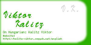 viktor kalitz business card